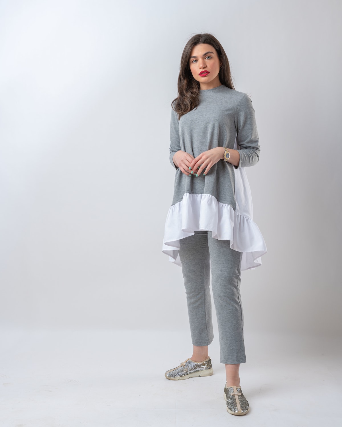 Sc-020 TOP AND PANT GREY